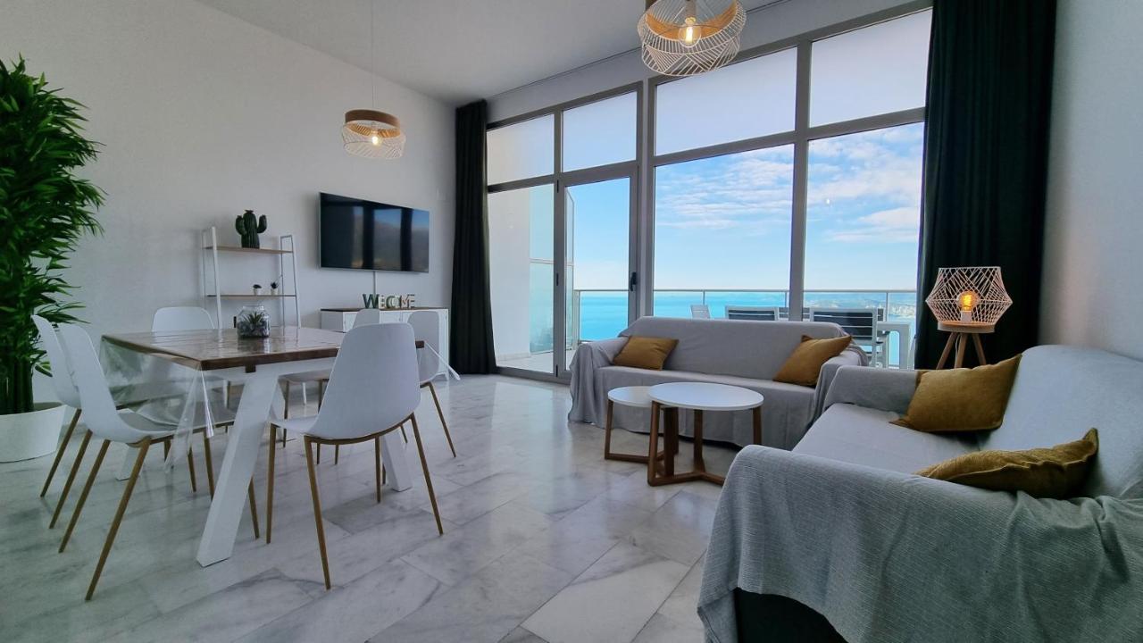 베니돔 Skyline 41 Gran Lujo, Terraza Grande Y Vistas Al Mar - Planta 41 아파트 외부 사진