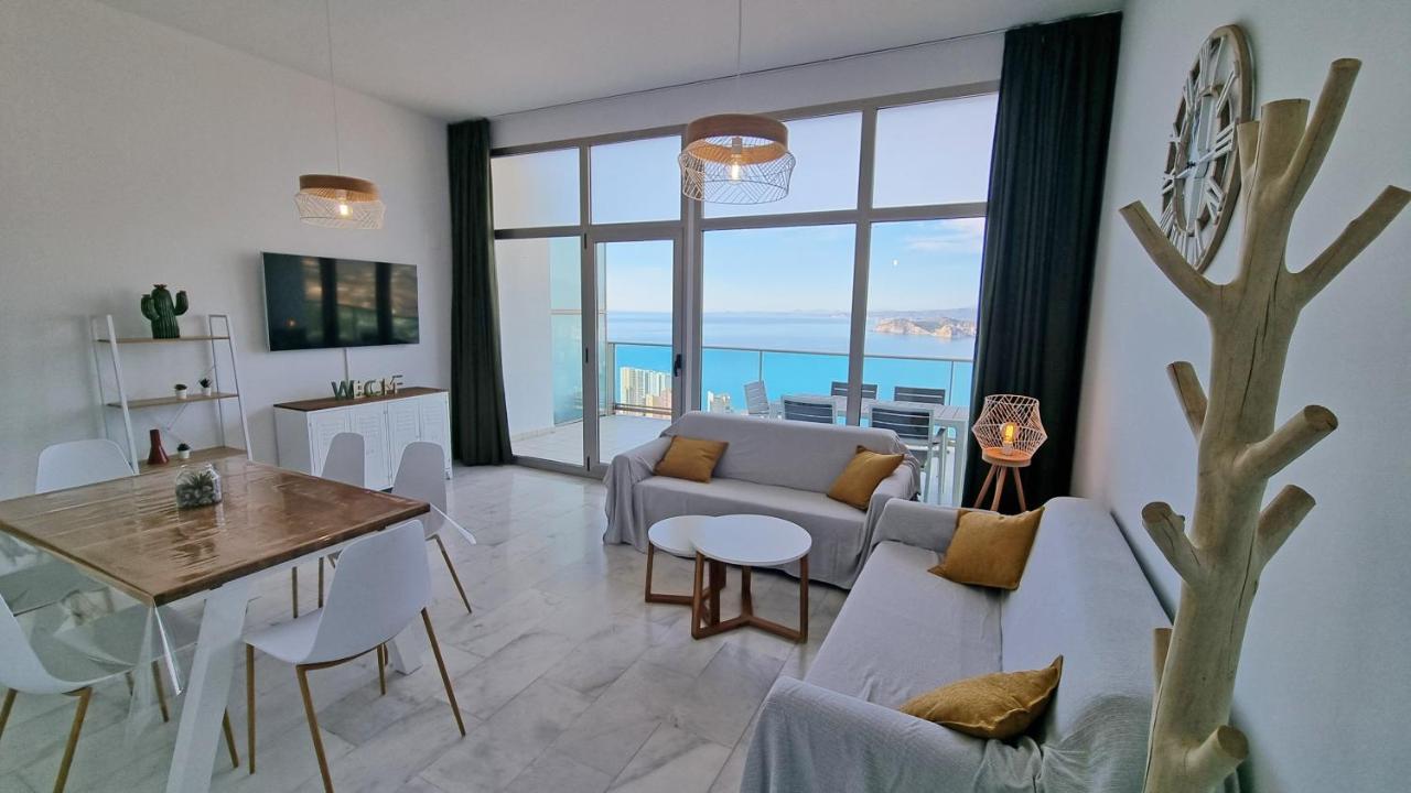 베니돔 Skyline 41 Gran Lujo, Terraza Grande Y Vistas Al Mar - Planta 41 아파트 외부 사진